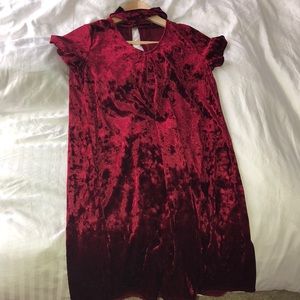 Papermoon velvet red dress